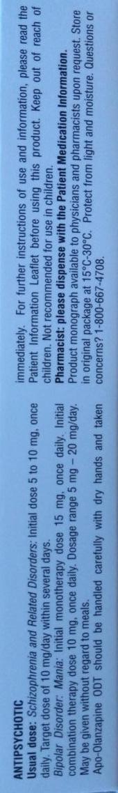 Apo-Olanzapine ODT 5mg